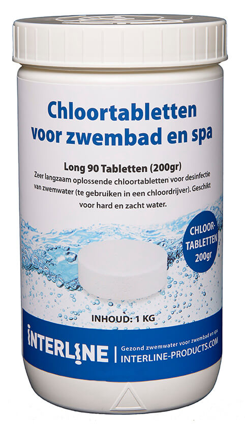 Interline chloortabletten long90 200gram/1kg afbeelding