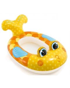 Intex zwembad kinderbootje-vis-geel