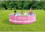 Intex Pink Metal Frame zwembad 244 x 76 cm
