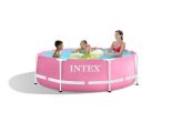 Intex Pink Metal Frame zwembad 244 x 76 cm