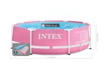 Intex Pink Metal Frame zwembad 244 x 76 cm
