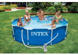 Intex Metal Frame zwembad 366 x 76 cm-Met 12-Volt filterpomp