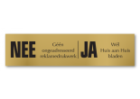 Nee/Ja bronskleurig