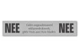 RVS nee-nee bordje