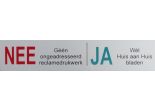 Nee/Ja aluminium bordje