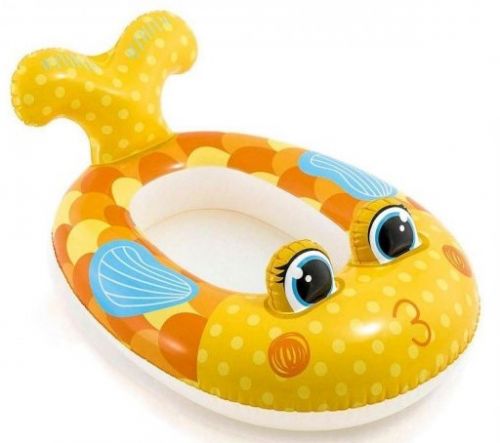 Intex zwembad kinderbootje-vis-geel