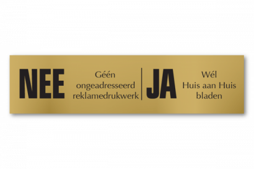 Nee/Ja bronskleurig