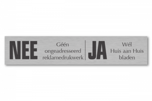 RVS nee-ja bordje