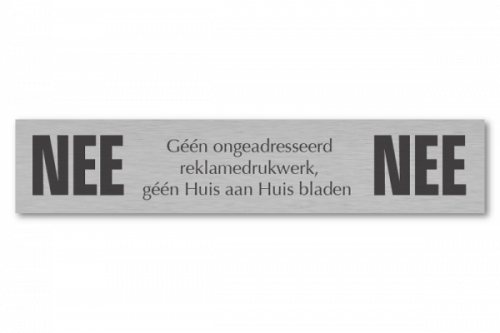RVS nee-nee bordje
