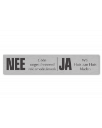 RVS nee-ja bordje