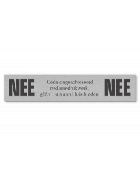 RVS nee-nee bordje