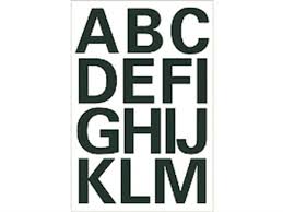 Merkloos Overige merken - - zwarte letters a-z 25mm afbeelding